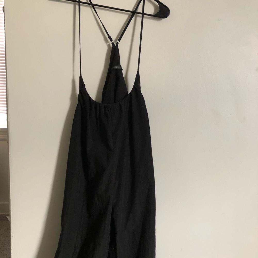 Wide leg linen overalls